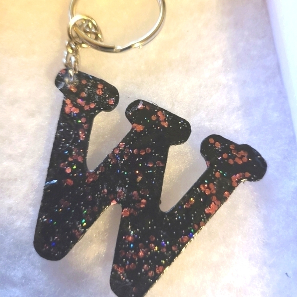 W Initial Letter Keychain